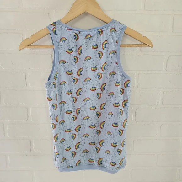 Paper Wings Organic Cotton Rainbow Tank Top Kids Size 12 - Picture 3 of 5